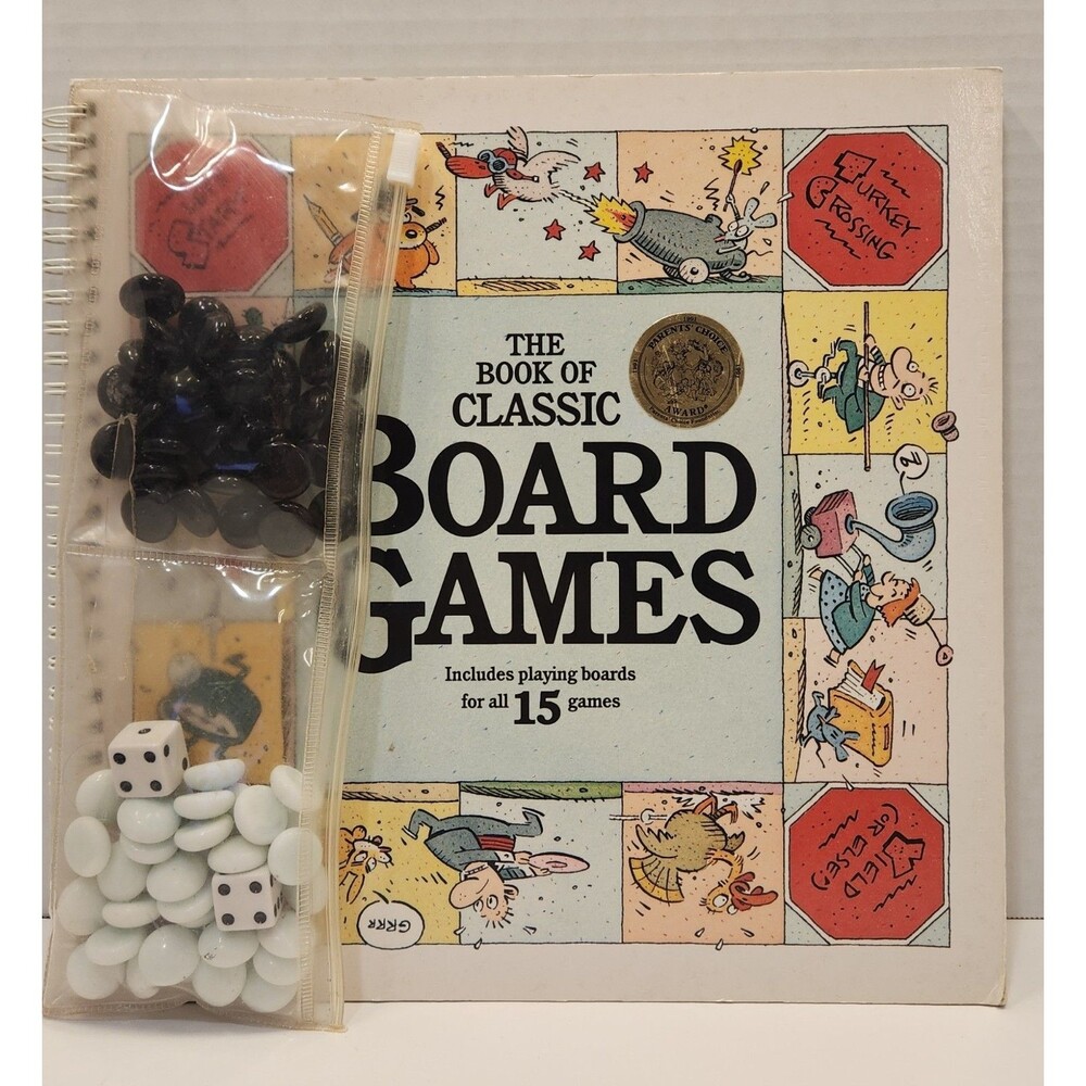 Book of Classic Board Games Klutz Press Play With Kids Complete w/Pieces 1991